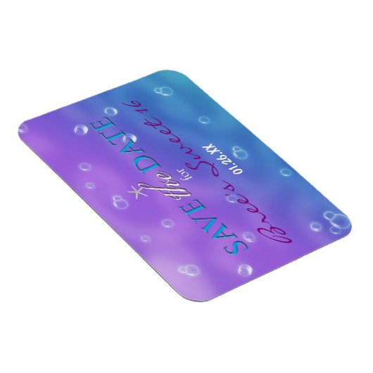 Verzaubert unter dem Meer speichern Sie das Datum Magnet (Rechte Seite)