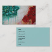 Verzauberte abstrakte Kunst-Landschaftsdünne Bäume Visitenkarte (Vorne/Hinten)