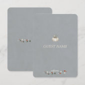 Verzauberte Ansammlung: Individuelle Name-Karten Einladung (Vorne/Hinten)