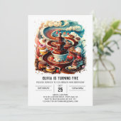 Verzauberte Bar Chocolate Geburtstag Einladung (Stehend Vorderseite)