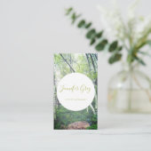 Verzauberte Birken-Holz-Visitenkarten Visitenkarte (Stehend Vorderseite)