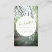 Verzauberte Birken-Holz-Visitenkarten Visitenkarte (Rückseite)