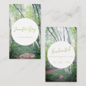 Verzauberte Birken-Holz-Visitenkarten Visitenkarte (Vorne/Hinten)