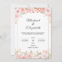 Verzauberte Blooms Einladung zur Hochzeit