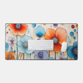 Verzauberte blühende Wiesen-Wildblumen Schreibtischunterlage (Tastatur & Maus)