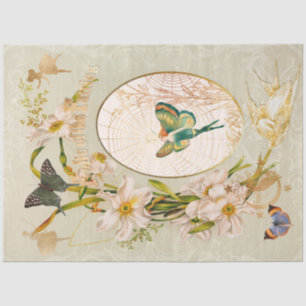 Verzauberte Blume Fairy Garden Schmetterlingsdekou Seidenpapier