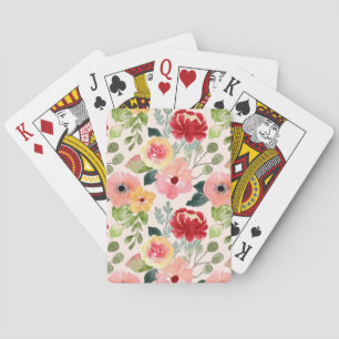 Verzauberte Blumen vintage Spielkarten