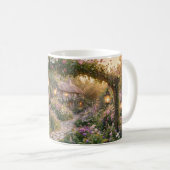 Verzauberte Blumencottage-Gartenkunst Kaffeetasse (VorderseiteRechts)