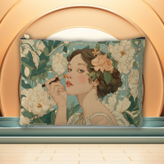 Verzauberte Blüten Art Nouveau Zubehörtasche