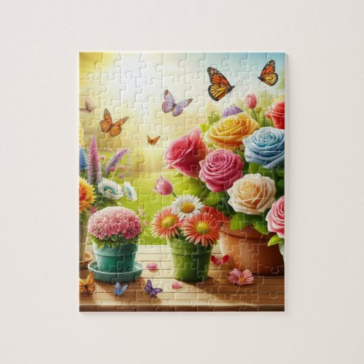 Verzauberte Blüten Puzzle (Vertikal)