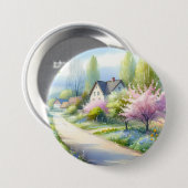 Verzauberte Blütenlandstraße Button (Vorne & Hinten)