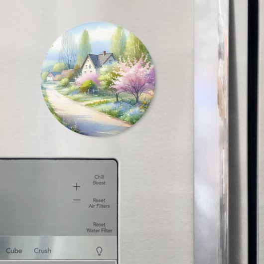 Verzauberte Blütenlandstraße Magnet (In Situ (Kühlschrank))
