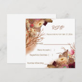 Verzauberte Boho-Wildblumen-Hochzeits-RSVP im Märc (Vorne/Hinten)