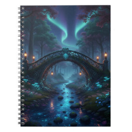 Verzauberte Brücke Spiralnotizbuch Notizblock