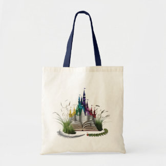 Verzauberte Buchseite Schloss Budget-Tasche – Whim Tragetasche