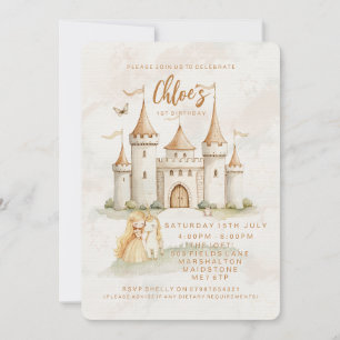 🏰 ✨ verzauberte Burgprinzessin Einladung zum 1. G