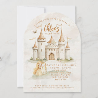 🏰 ✨ verzauberte Burgprinzessin Einladung zum 1. G