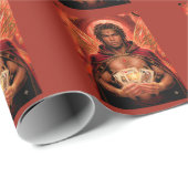 Verzauberte Deck Muse Mann in Rot Geschenkpapier (Rolleneckpunkt)