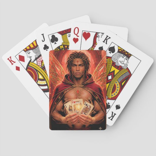 Verzauberte Deck Muse Mann in Rot Spielkarten (Rückseite)