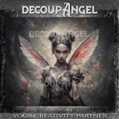 Verzauberte dunkle Fairy-Dekoupage Seidenpapier