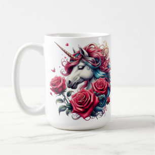 Verzauberte Einheit mit Rose: Eine Symphonie von E Kaffeetasse