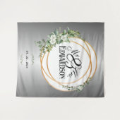 Verzauberte Eleganz, Silber und Gold Wandteppich (Vorderseite (Horizontal))