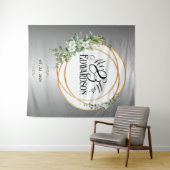 Verzauberte Eleganz, Silber und Gold Wandteppich (Beispiel (Horizontal))