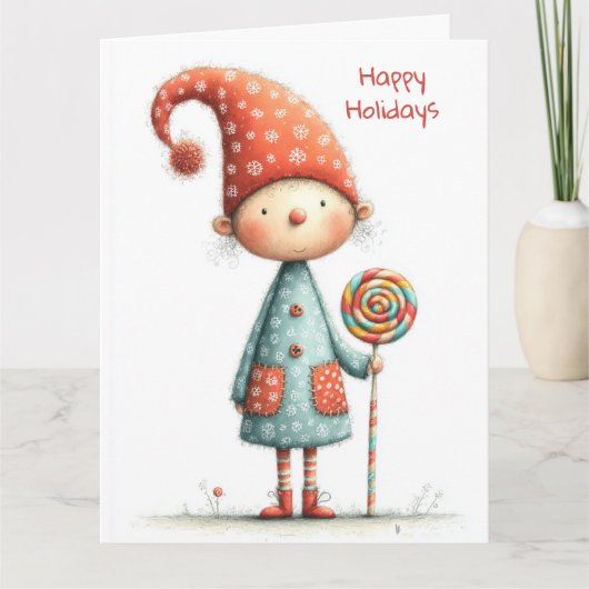 Verzauberte Elfe | Weihnachtszauber am Nordpol Karte (Vorderseite)