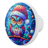 Verzauberte Eule auf Baumzweig gehaust Keramikknauf (Rechts)