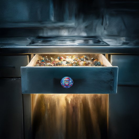 Verzauberte Eule auf Baumzweig gehaust Keramikknauf