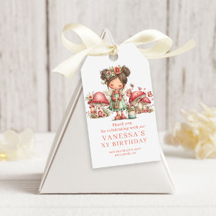 Verzauberte Fee 1. Geburtstag Errötende Florale Ge Geschenkanhänger