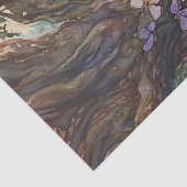 Verzauberte Fee, die unter einem Baumkronplatz sit Seidenpapier (Detail)