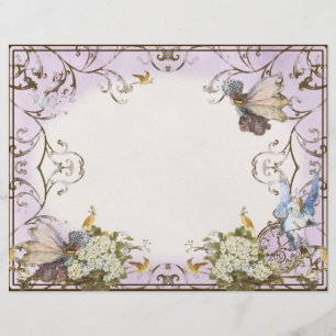 Verzauberte Fee Fairy Princess Lavender Vintag Briefbogen