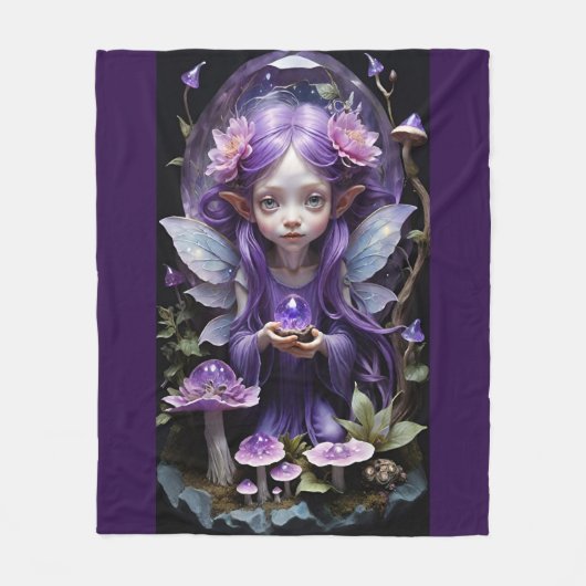 Verzauberte Feen V1 Fleecedecke (Vorderseite)