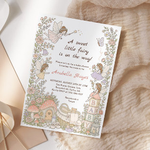 Verzauberte Feengarten Mädchen Baby Shower Einladu Einladung