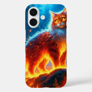 Verzauberte Feuerfeline iPhone 16 Hülle