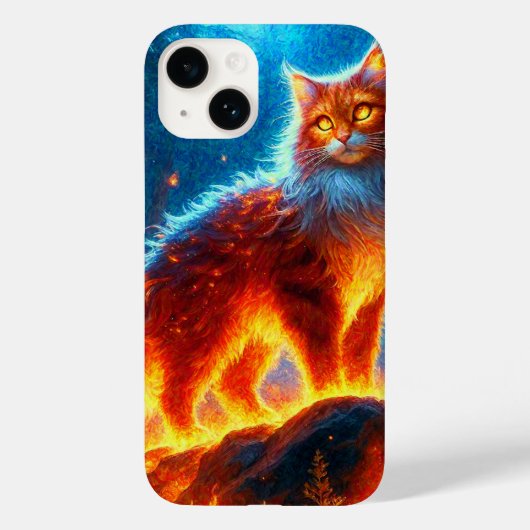 Verzauberte Feuerfeline Case-Mate iPhone Hülle (Rückseite)