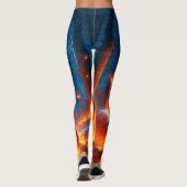 Verzauberte Feuerfeline Leggings (Rückseite)