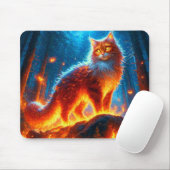 Verzauberte Feuerfeline Mousepad (Mit Mouse)