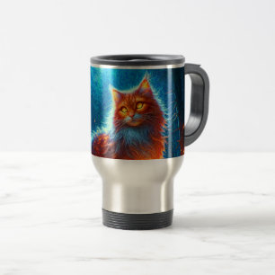 Verzauberte Feuerfeline Reisebecher