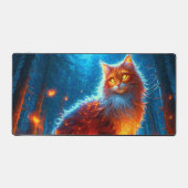 Verzauberte Feuerfeline Schreibtischunterlage (Vorderseite)