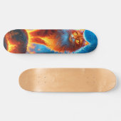 Verzauberte Feuerfeline Skateboard (Horizontal)