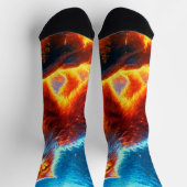 Verzauberte Feuerfeline Socken (Oben)