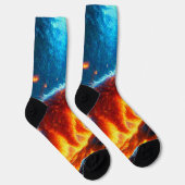 Verzauberte Feuerfeline Socken (Rechts)