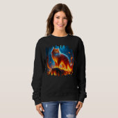 Verzauberte Feuerfeline Sweatshirt (Vorne ganz)