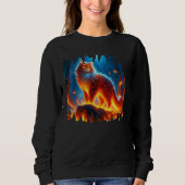 Verzauberte Feuerfeline Sweatshirt (Vorderseite)