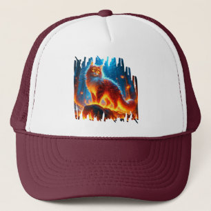 Verzauberte Feuerfeline Truckerkappe