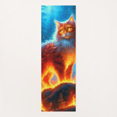 Verzauberte Feuerfeline Yogamatte (Vorderseite)