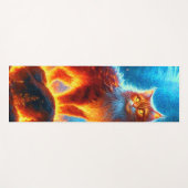 Verzauberte Feuerfeline Yogamatte (Vorderseite (Horizontal))