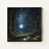 Verzauberte Fireflies & Full Moon Hard Cover Journ Notizblock (Rückseite)